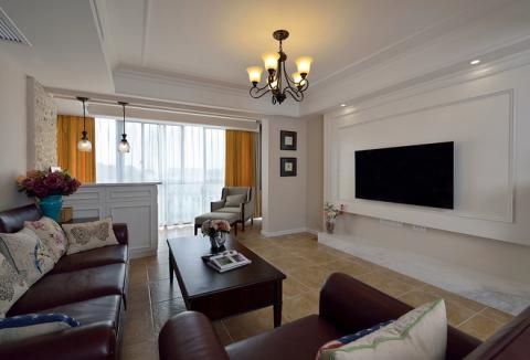 復地金融島--130平米現代美式裝修效果圖
