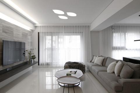 金恒德時代金悅--90平米現代簡約裝修效果圖